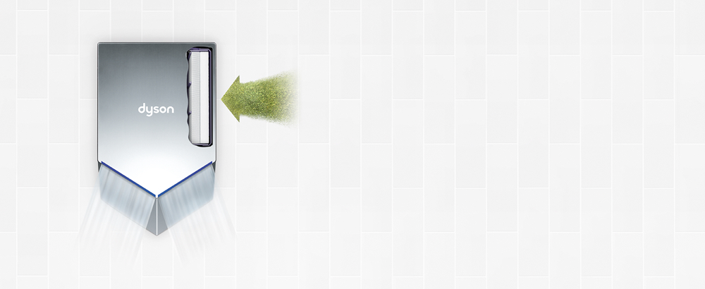 Сешоар за ръце Dyson Airblade V с HEPA-филтър