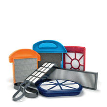 Група от филтри и части на други прахосмукачки.